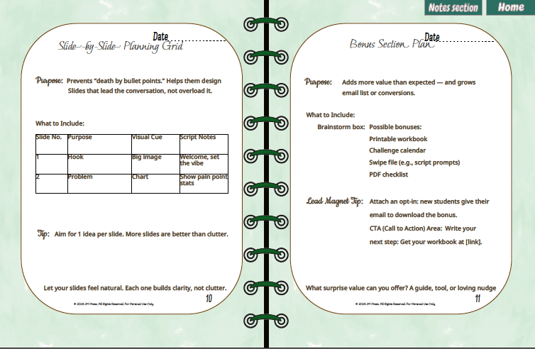 Masterclass Kit – Presentation Framework (High Value Hub Edition)