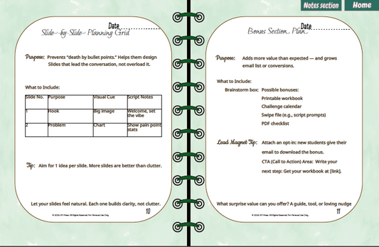 Masterclass Kit – Presentation Framework for Online Classes (JM Press High Value Hub Edition)