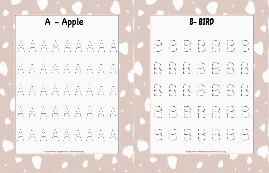 Handwriting Workbook – A to Z Uppercase Alphabet Dotted Tracing Practice (JM Press Kids Edition)