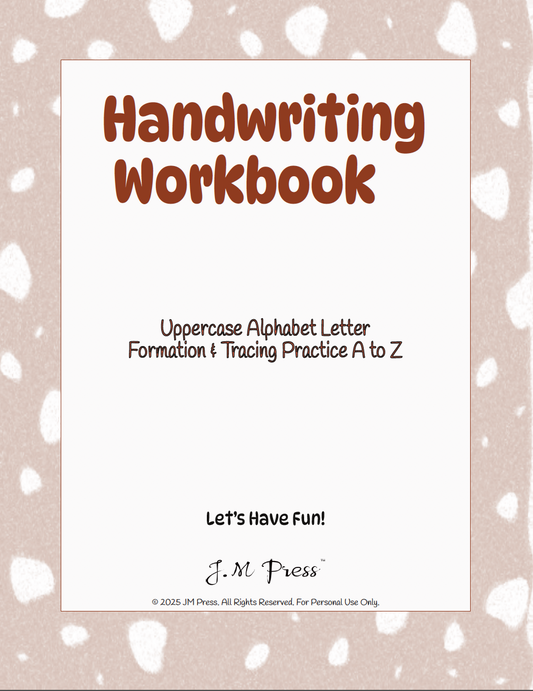 Handwriting Workbook – A to Z Uppercase Bubble Letters (JM Press Kids Edition)