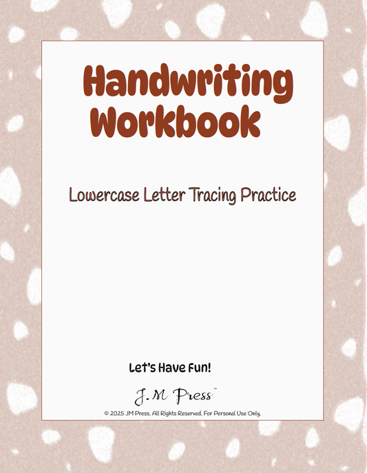 Lowercase Letter Tracing with Arrows