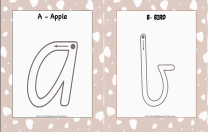 Lowercase Letter Tracing with Arrows