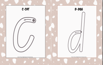 Lowercase Letter Tracing with Arrows