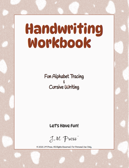 Handwriting Workbook – A to Z Rugged Cursive Letter Tracing (JM Press Kids Edition)