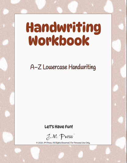 Handwriting Workbook – A to Z Smooth Cursive Tracing Letters (JM Press Kids Edition)