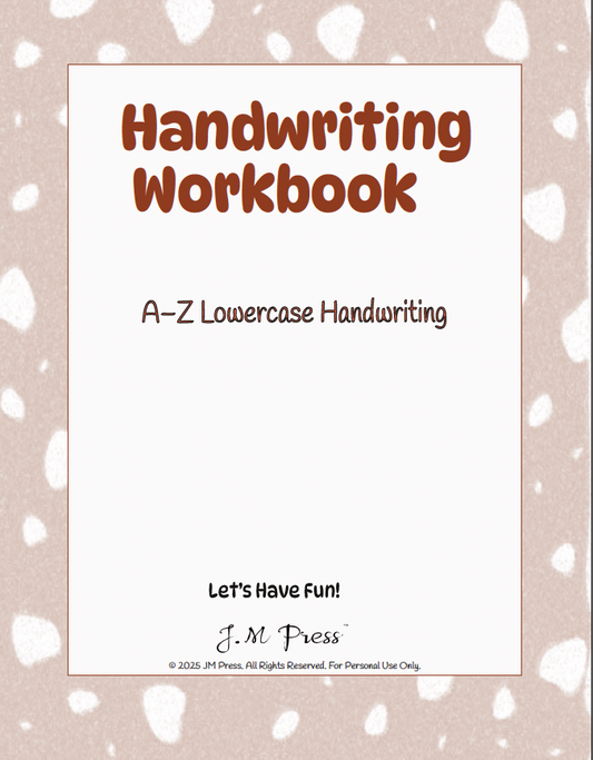 Handwriting Workbook – A to Z Smooth Cursive Tracing Letters (JM Press Kids Edition)