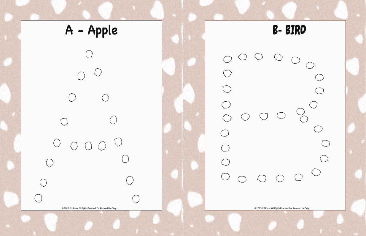 Handwriting Workbook – A to Z Dot-Trace Letters (JM Press Kids Edition)