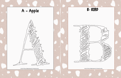 Handwriting Workbook – A to Z Textured Block Letters (JM Press Kids Edition)