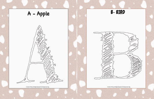 Handwriting Workbook – A to Z Textured Block Letters (JM Press Kids Edition)