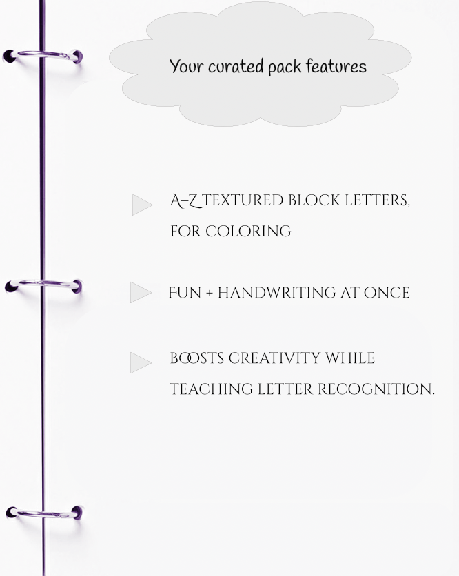 Handwriting Workbook – A to Z Textured Block Letters (JM Press Kids Edition)