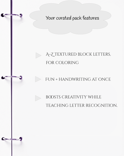 Handwriting Workbook – A to Z Textured Block Letters (JM Press Kids Edition)