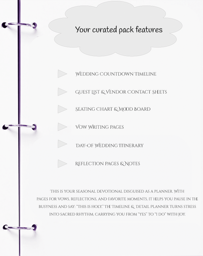 Wedding Timeline Planner | Countdown, Day-of Schedule & Reflection Pages | JM Press
