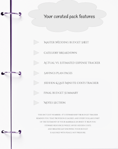 Wedding Budget Planner | Expense, Savings & Final Budget Summary | JM Press