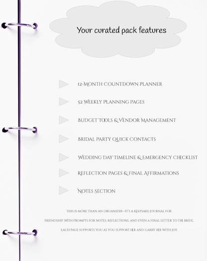 Minimalist Wedding Planner | 12-Month & 52 Weekly Planning Pages | JM Press