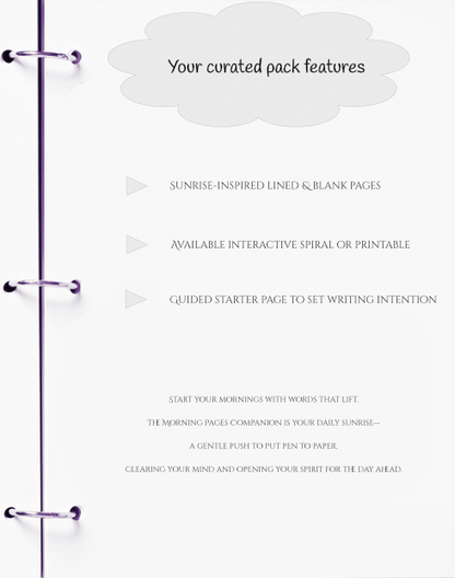 Morning Pages Companion – Sunrise Edition (Series 1) – JM Press Notebooks Edition