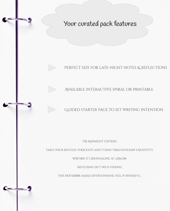 Ideas While Overthinking – Midnight Edition – JM Press Notebooks Edition
