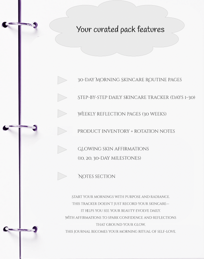 Product packaging with features listed on a white background