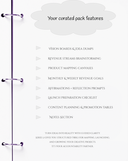 Product packaging with features listed on a white background