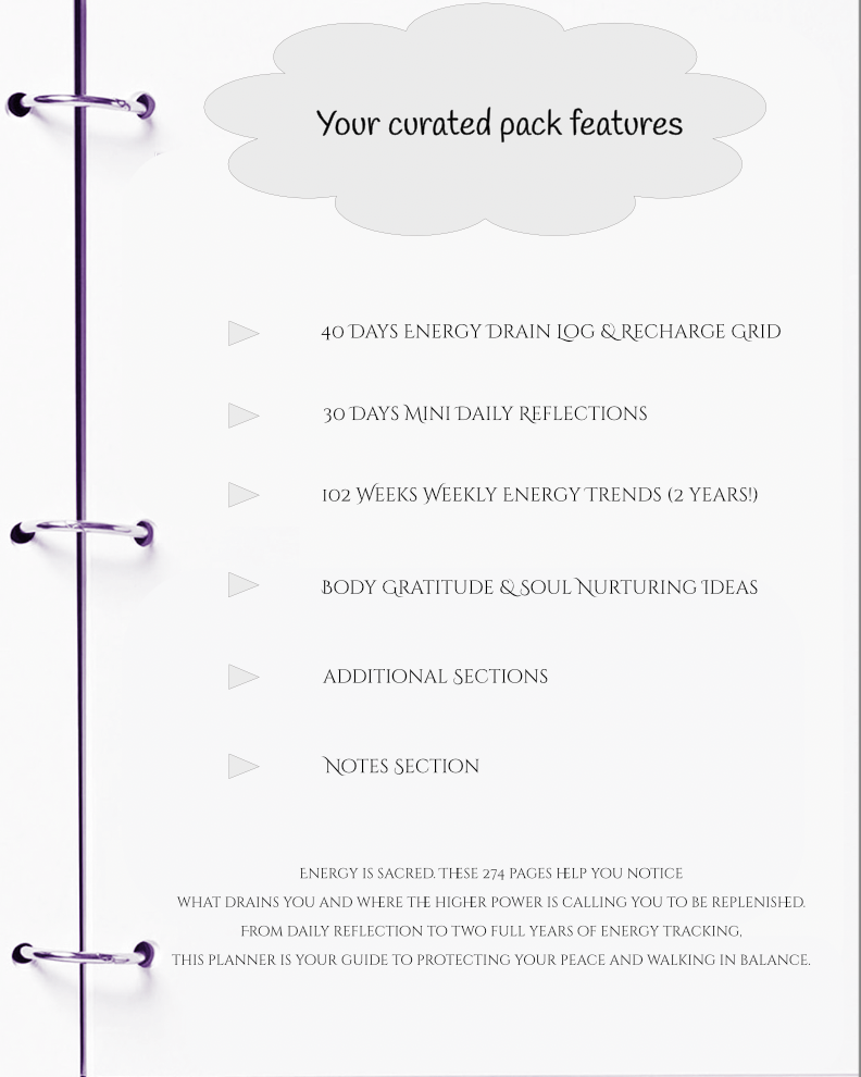 Product packaging with features listed on a white background