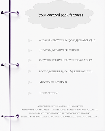 Product packaging with features listed on a white background
