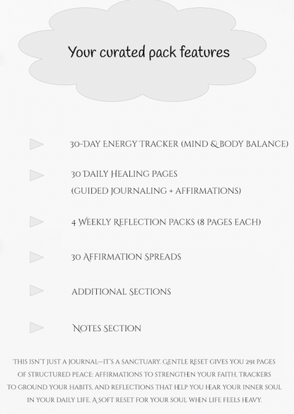 Product packaging with features listed on a white background
