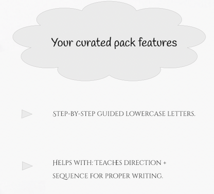 Lowercase Letter Tracing with Arrows