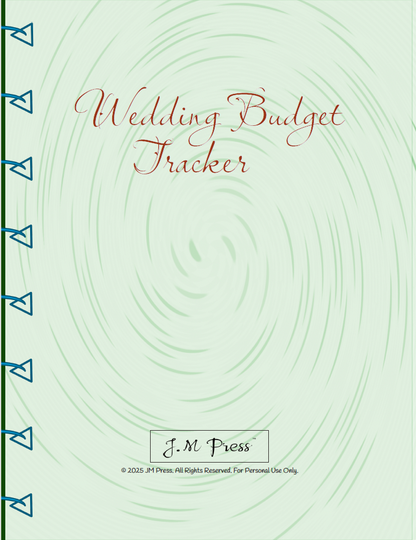 Wedding Budget Planner | Expense, Savings & Final Budget Summary | JM Press
