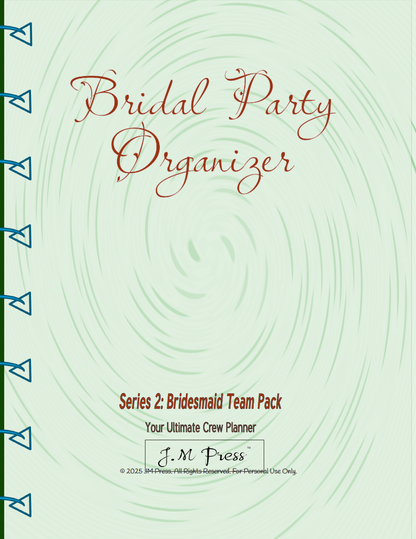 Bridesmaid Planner | Team Roles, Shared Checklists & Reflection Pages | JM Press