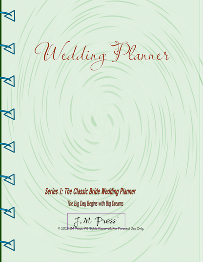 Minimalist Wedding Planner | 12-Month & 52 Weekly Planning Pages | JM Press