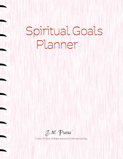 Spiritual Goals Planner – 12-Month Faith Alignment (JM Press Faith Edition)