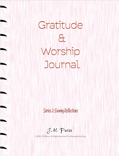 Gratitude & Worship Journal – Evening Reflections (JM Press Faith Edition)