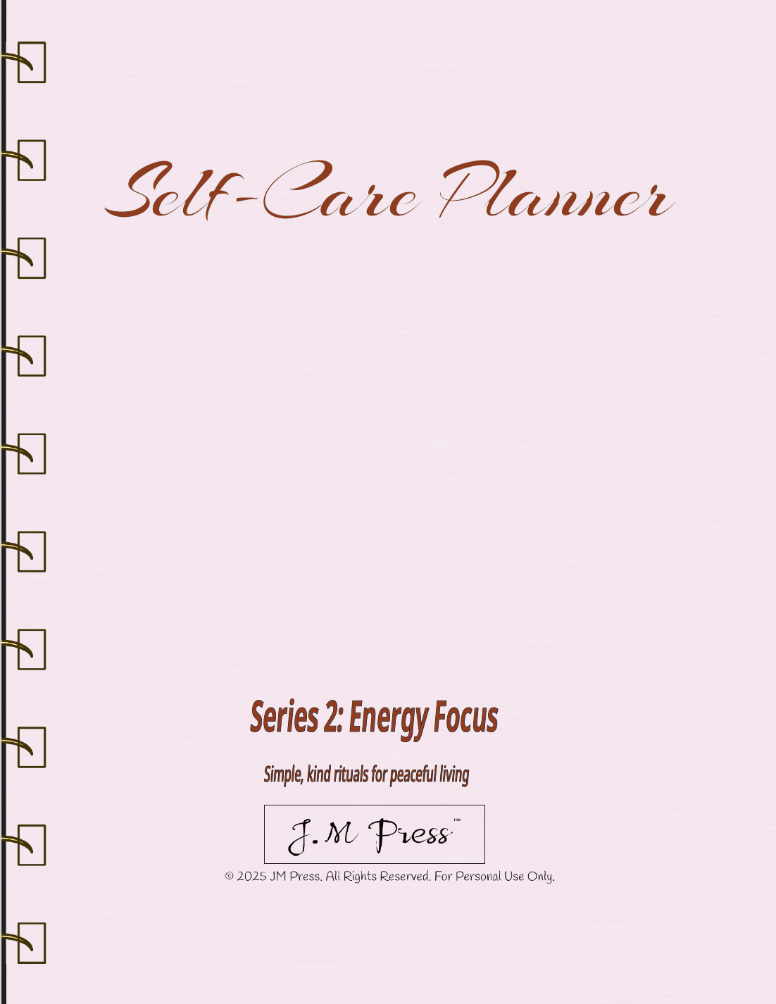 Self-Care Planner – Energy Focus (Wellness Edition Planner)