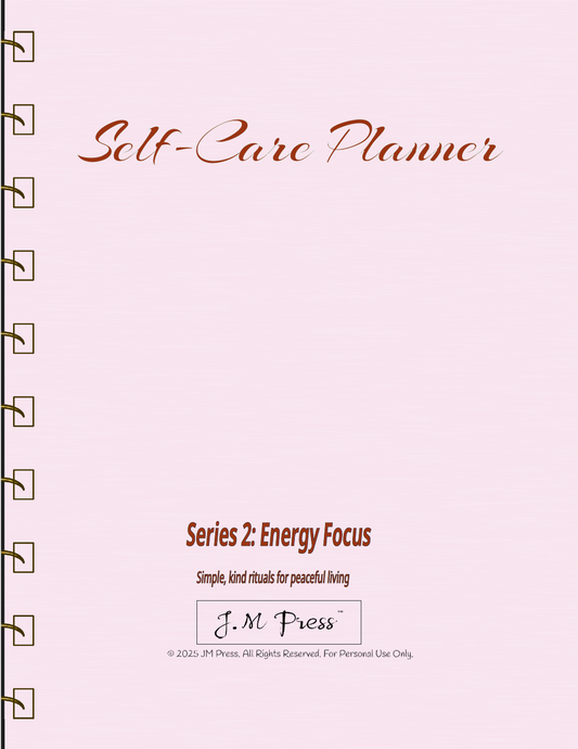 Self-Care Planner - Energy Focus