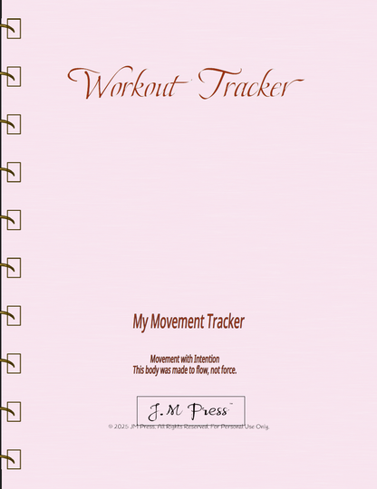Workout Tracker – My Movement Planner (Wellness Edition)