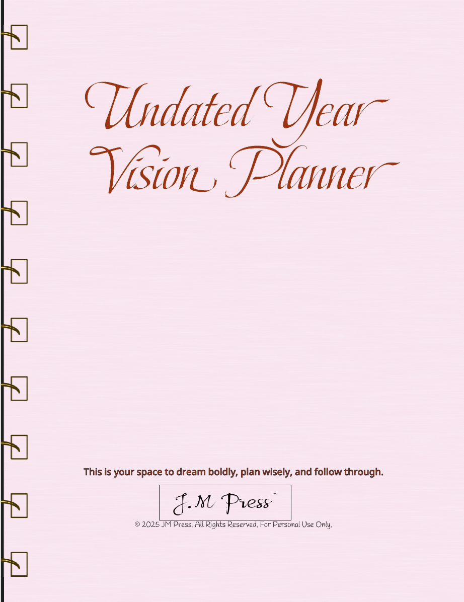 Vision Planner – Undated Yearly Wellness Planner (Wellness Edition)