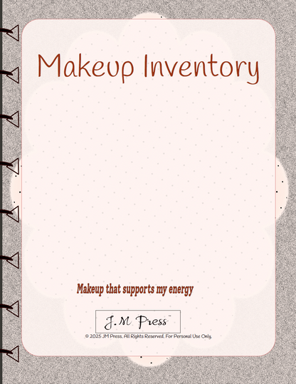 Makeup Inventory – Beauty Product Tracker (JM Press Beauty Edition)