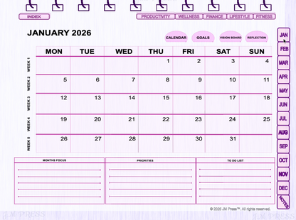 2026 Minimal Digital Planner – Undated Daily & Weekly