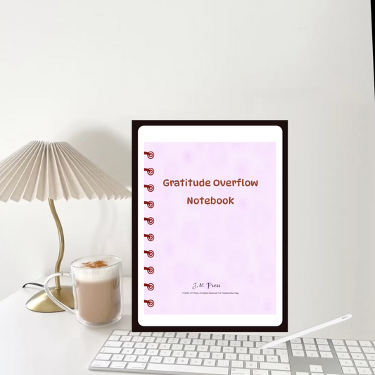 Gratitude Overflow Notebook | Daily Gratitude Journal for Reflection & Mindfulness | JM Press Notebooks Edition