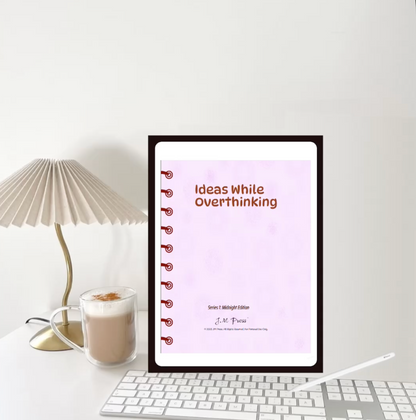 Ideas While Overthinking | Midnight Edition Creative Notebook | JM Press Notebooks Edition
