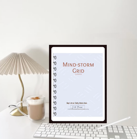 Mind-Storm Grid Workbook – 30-Day Idea Organization and Brainstorm Planner (JM Press Workbook Edition)