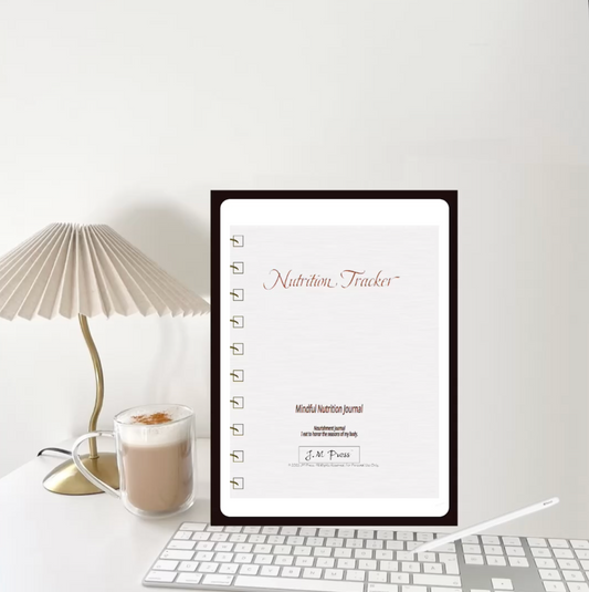 Mindful Nutrition Tracker — Food, Hydration & Energy Awareness Journal for Healthy Eating Habits