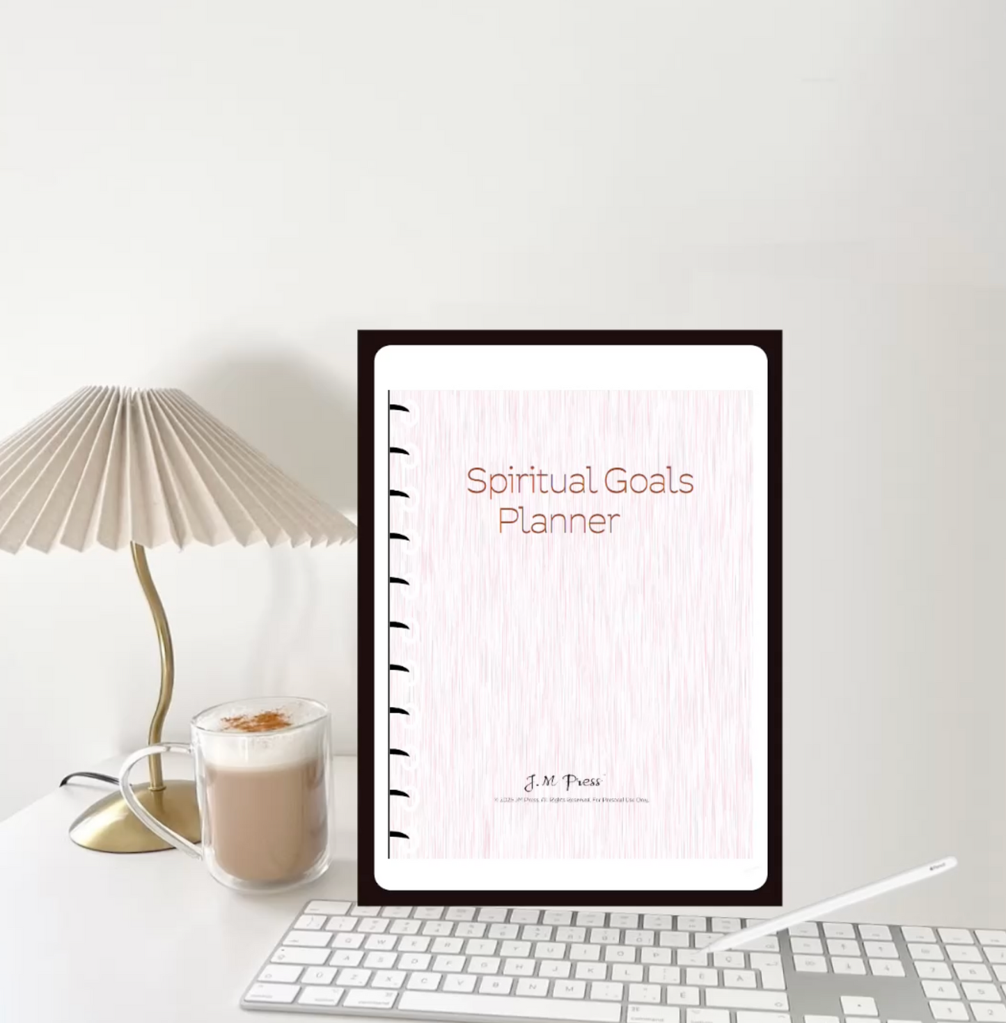 Spiritual Goals Planner | 12-Month Christian Faith Alignment Journal, Scripture Study & Prayer Growth Tracker