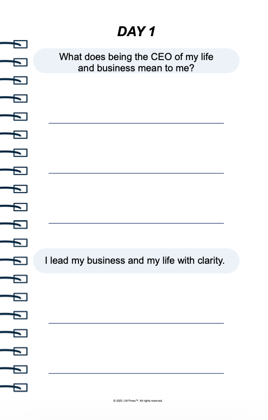 CEO Clarity Pocket Diary | Leadership Focus Journal for Entrepreneurs, Decision-Making & Business Strategy | JM Press