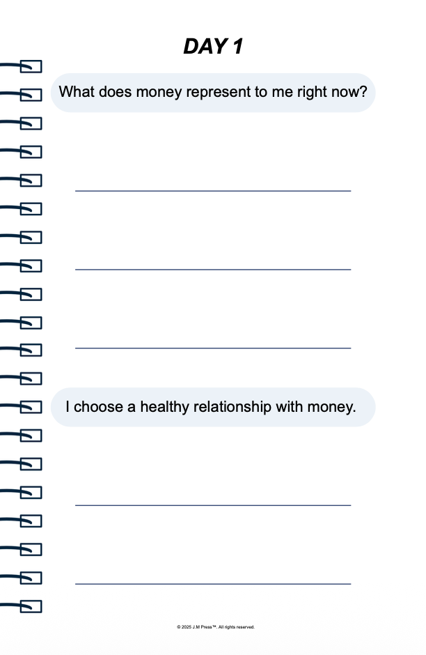Money Mindset Pocket Diary | Wealth Mindset Journal for Financial Confidence, Abundance Thinking & Money Reflection | JM Press