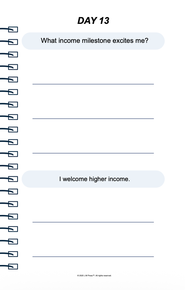 Money Mindset Pocket Diary | Wealth Mindset Journal for Financial Confidence, Abundance Thinking & Money Reflection | JM Press