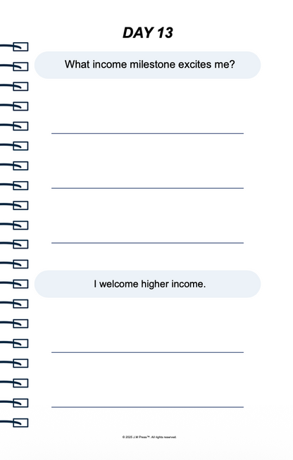 Money Mindset Pocket Diary | Wealth Mindset Journal for Financial Confidence, Abundance Thinking & Money Reflection | JM Press