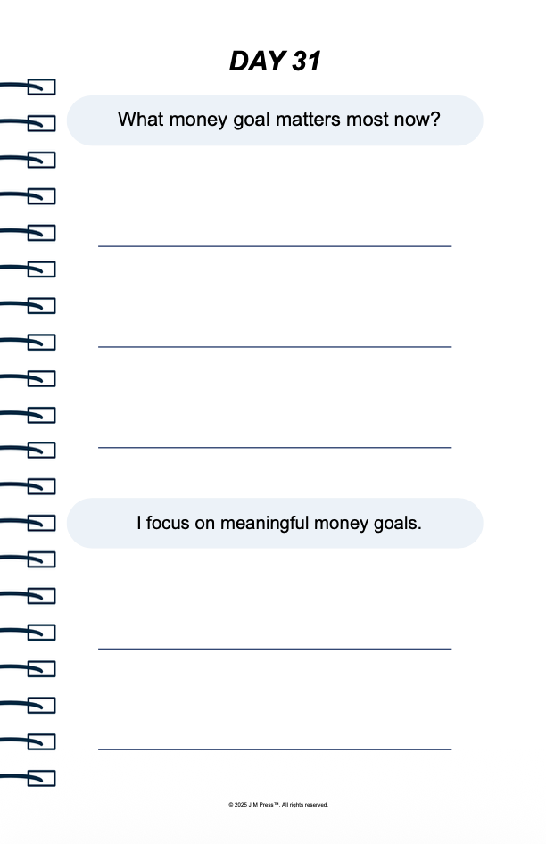 Money Mindset Pocket Diary | Wealth Mindset Journal for Financial Confidence, Abundance Thinking & Money Reflection | JM Press