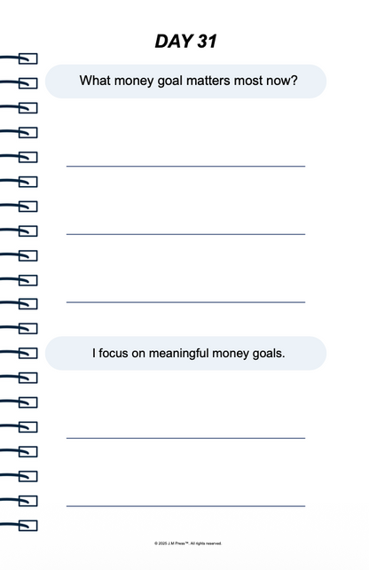 Money Mindset Pocket Diary | Wealth Mindset Journal for Financial Confidence, Abundance Thinking & Money Reflection | JM Press