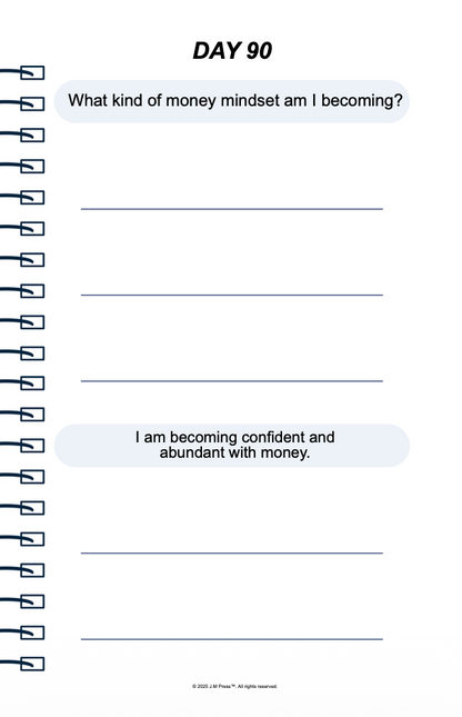 Money Mindset Pocket Diary | Wealth Mindset Journal for Financial Confidence, Abundance Thinking & Money Reflection | JM Press
