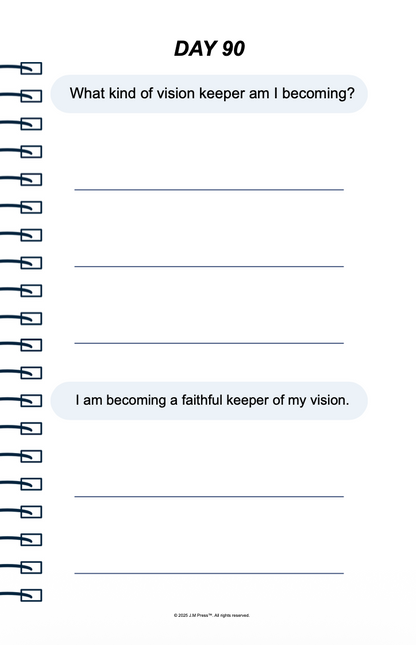 Vision Keeper Pocket Diary | Goal Vision Journal for Dreamers, Founders & Long-Term Planning | Daily Vision Alignment Diary | JM Press